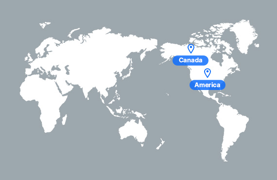 Map highlighting the United States and Canada as optimal regions for using the 40-amp portable EV charger, accompanied by text explaining its benefits and suitability for high-current charging infrastructure.
