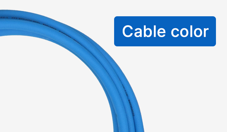 Close-up of a blue charging cable, showcasing customizable color options for the BESEN SQP400 charger.